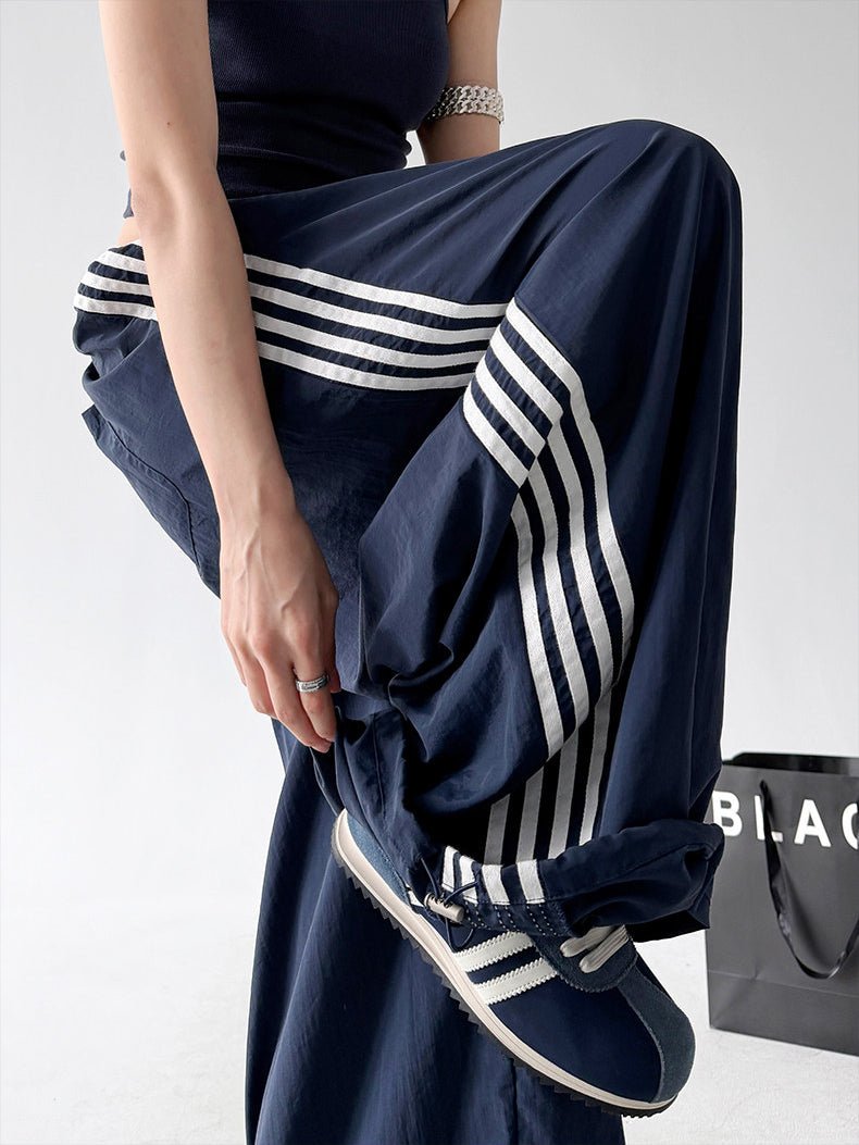 Retro Side-Stripe Wide-Leg Pants - CT66193 - COPPING THREADS - CT ORIGINALS