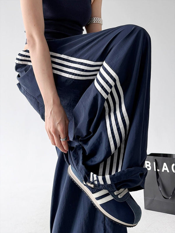 Retro Side-Stripe Wide-Leg Pants - CT66193 - COPPING THREADS - CT ORIGINALS