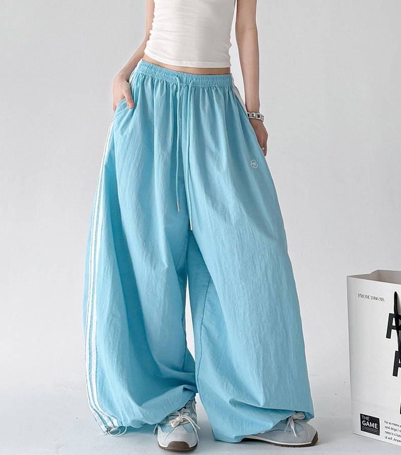 Retro Side-Stripe Wide-Leg Pants - CT66193 - COPPING THREADS - CT ORIGINALS