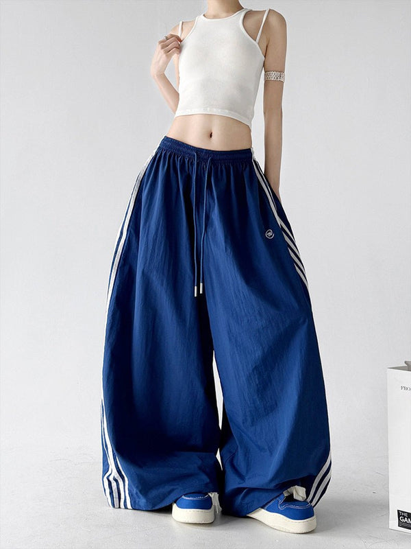 Retro Side-Stripe Wide-Leg Pants - CT66193 - COPPING THREADS - CT ORIGINALS