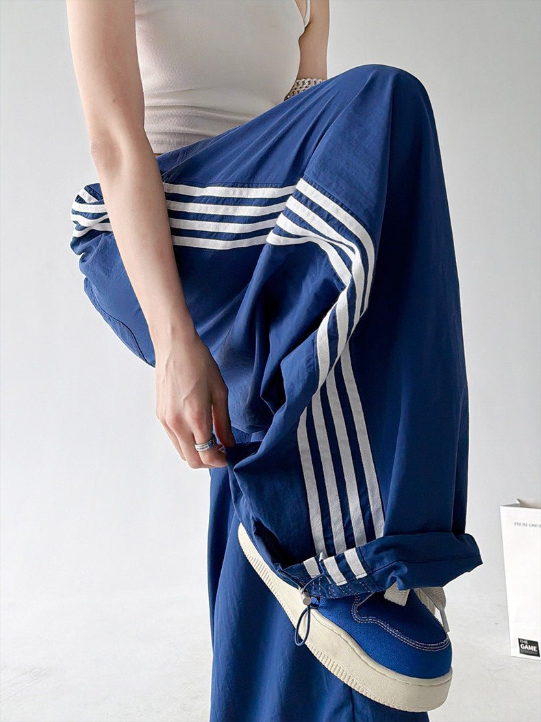 Retro Side-Stripe Wide-Leg Pants - CT66193 - COPPING THREADS - CT ORIGINALS
