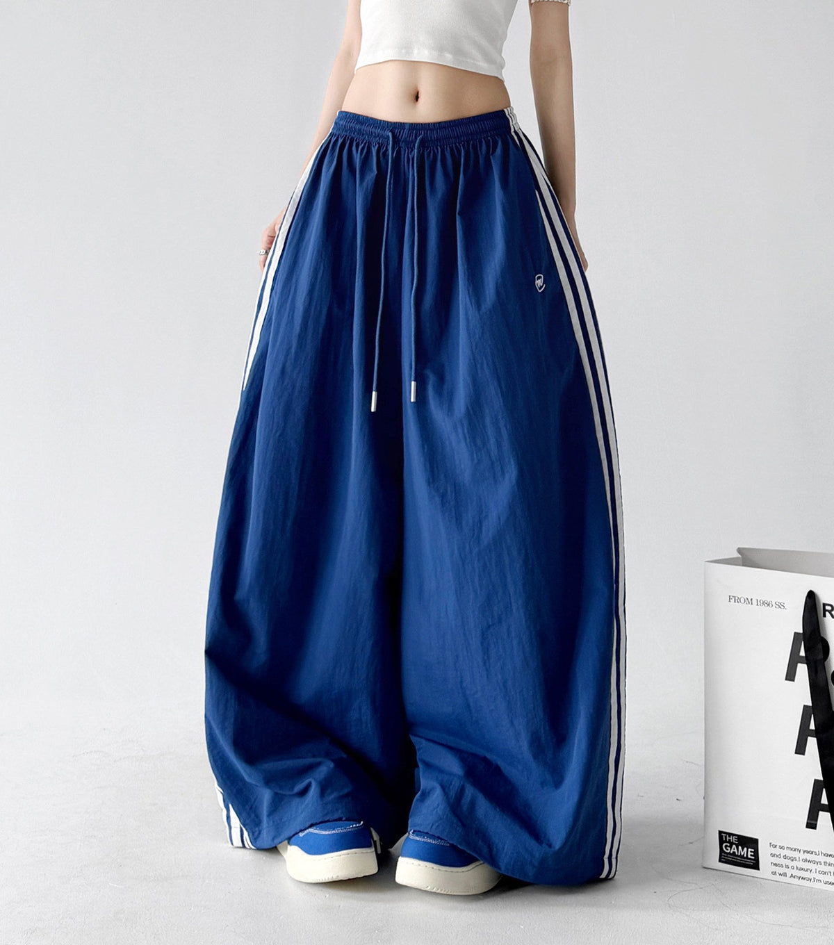Retro Side-Stripe Wide-Leg Pants - CT66193 - COPPING THREADS - CT ORIGINALS 메인 이미지