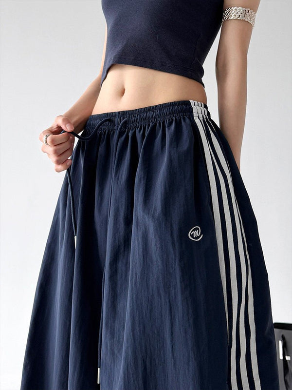 Retro Side-Stripe Wide-Leg Pants - CT66193 - COPPING THREADS - CT ORIGINALS