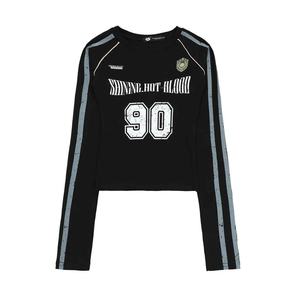 Retro Sports Jersey Long Sleeve Tee - COPPING THREADS - CHICISLAND