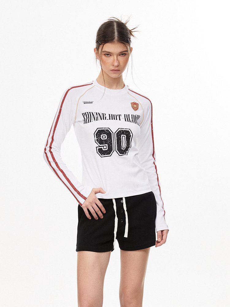 Retro Sports Jersey Long Sleeve Tee - COPPING THREADS - CHICISLAND