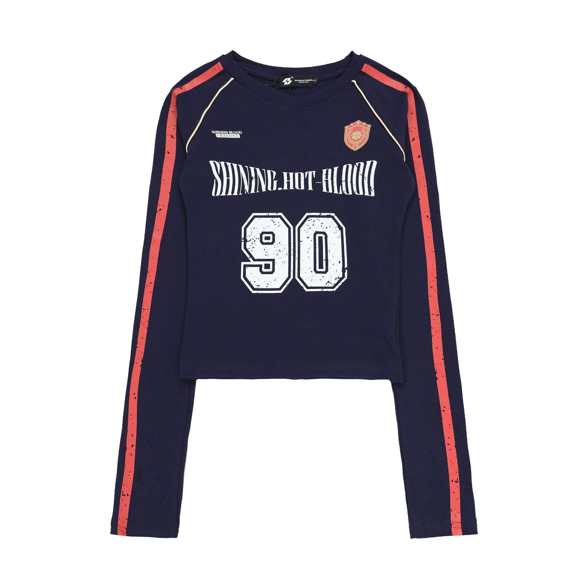 Retro Sports Jersey Long Sleeve Tee - COPPING THREADS - CHICISLAND