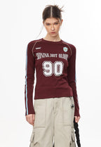 Retro Sports Jersey Long Sleeve Tee - COPPING THREADS - CHICISLAND