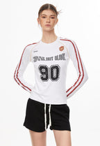 Retro Sports Jersey Long Sleeve Tee - COPPING THREADS - CHICISLAND