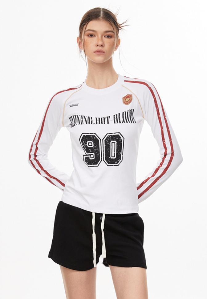 Retro Sports Jersey Long Sleeve Tee - COPPING THREADS - CHICISLAND