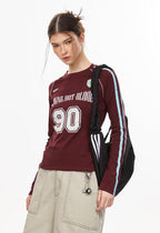 Retro Sports Jersey Long Sleeve Tee - COPPING THREADS - CHICISLAND