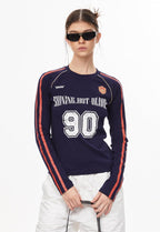 Retro Sports Jersey Long Sleeve Tee - COPPING THREADS - CHICISLAND