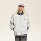 Retro Stand Collar Zip - Up Knit Jacket - COPPING THREADS - CATTEE