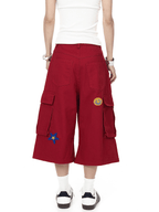 Retro Star Embroidered Multi - Pocket Cargo Shorts - COPPING THREADS - CT Select