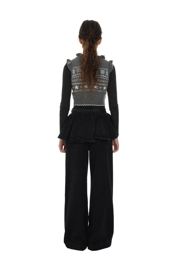 Retro Star Pattern Fair Isle Knit Vest - COPPING THREADS - MOROMORO