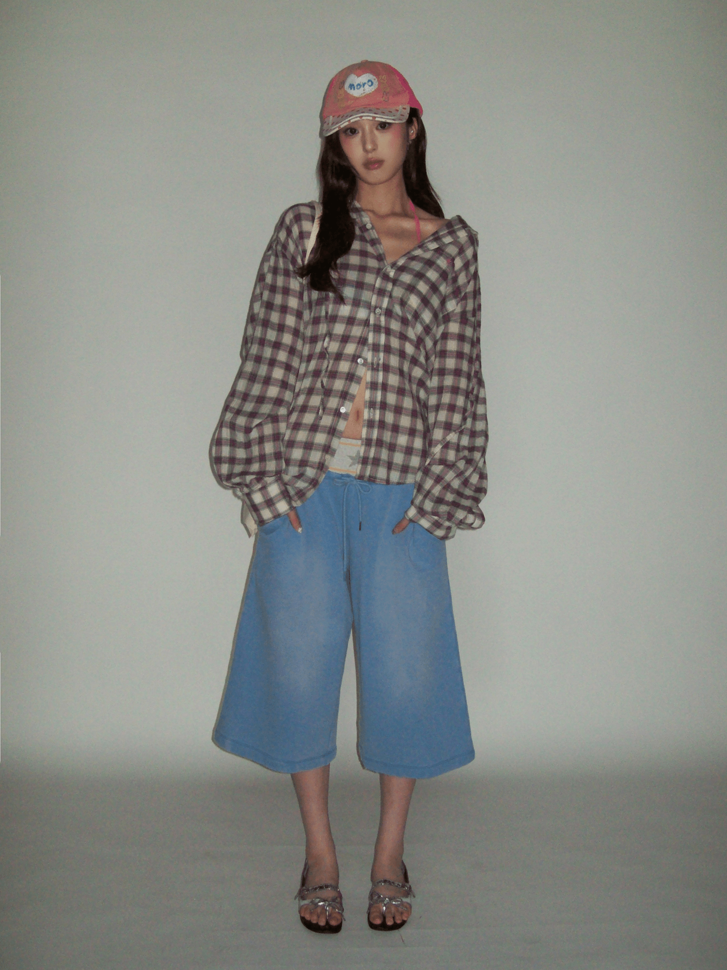 Retro Star‑Waist Mid‑Length Sweat Shorts - COPPING THREADS - MOROMORO