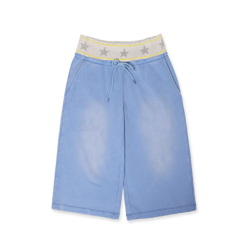 Retro Star‑Waist Mid‑Length Sweat Shorts - COPPING THREADS - MOROMORO