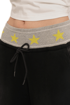 Retro Star‑Waist Mid‑Length Sweat Shorts - COPPING THREADS - MOROMORO