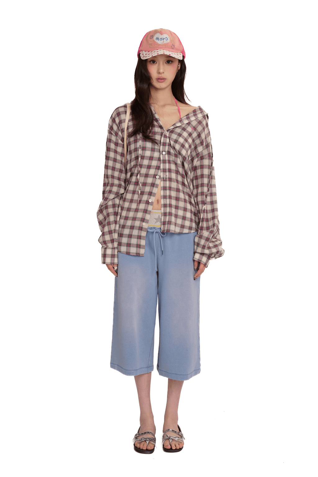 Retro Star‑Waist Mid‑Length Sweat Shorts - COPPING THREADS - MOROMORO