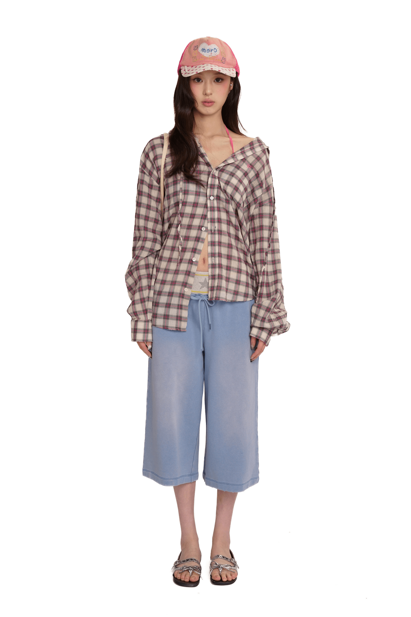 Retro Star‑Waist Mid‑Length Sweat Shorts - COPPING THREADS - MOROMORO