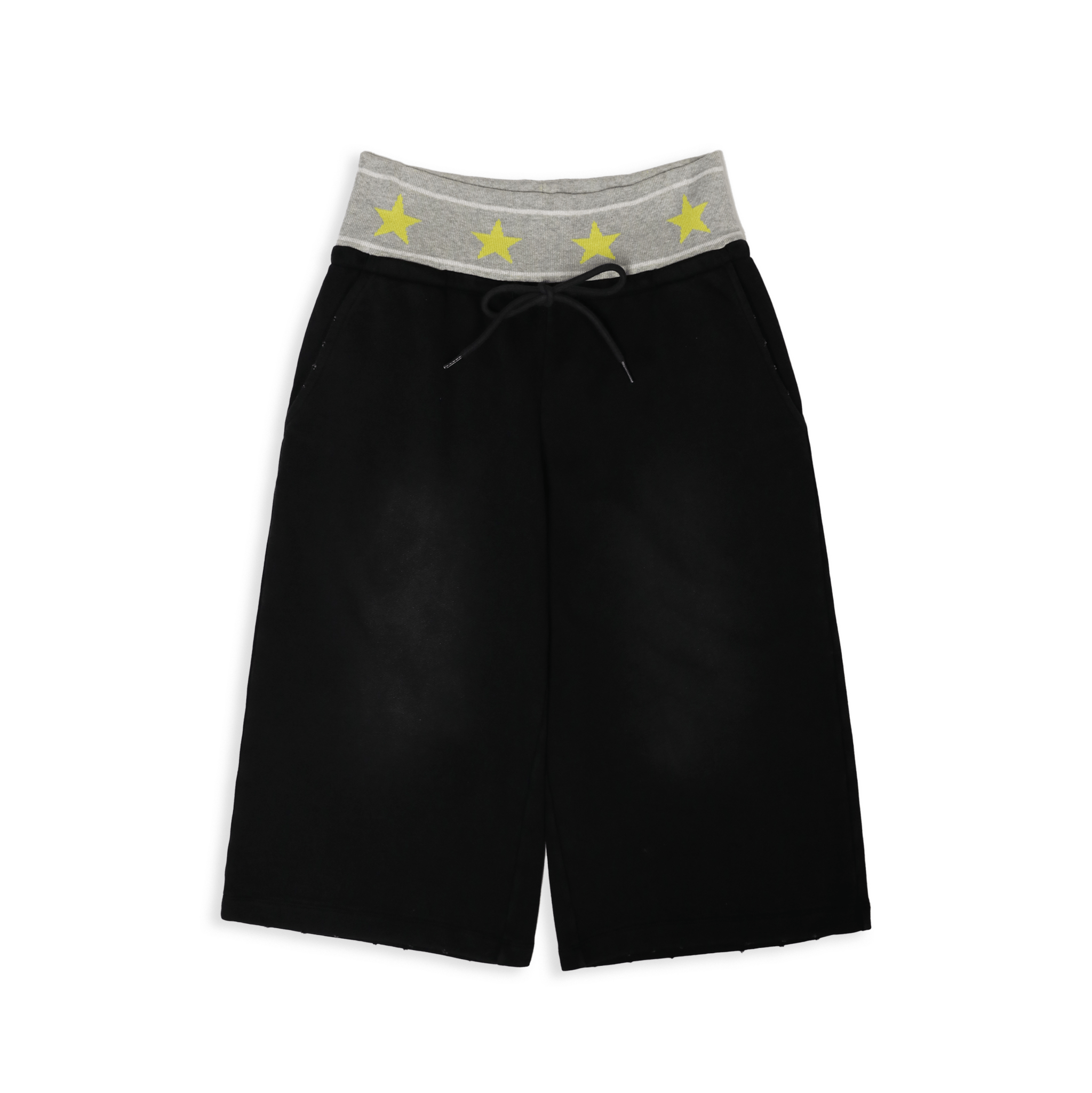 Retro Star‑Waist Mid‑Length Sweat Shorts - COPPING THREADS - MOROMORO