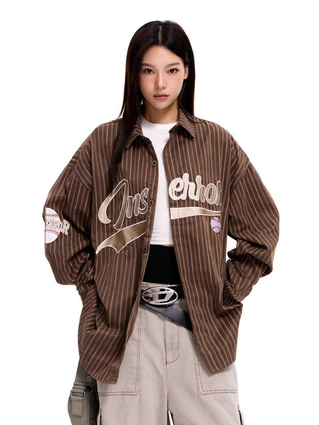 Retro Stripe Long Sleeve Baseball Shirt Main Image