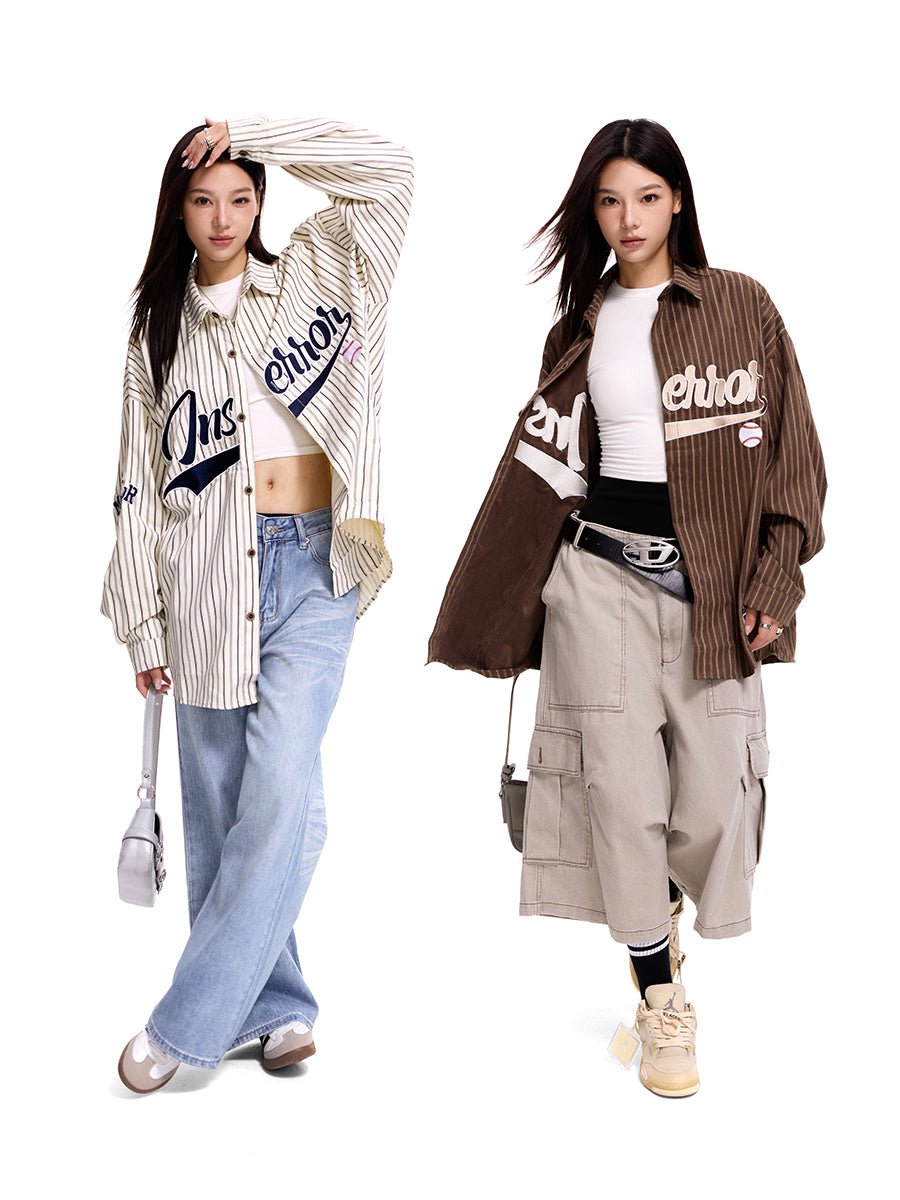 Retro Stripe Long Sleeve Baseball Shirt - COPPING THREADS - CT Select