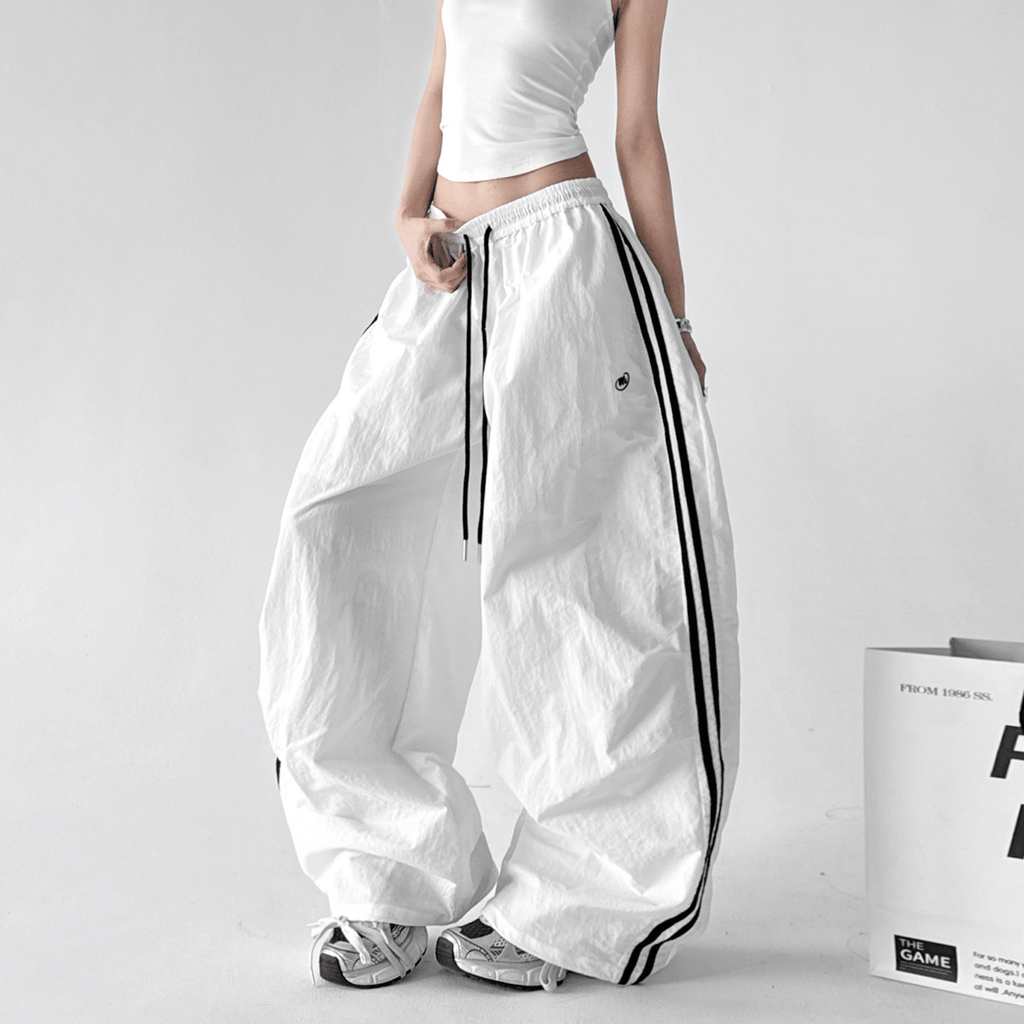 Retro Stripe Panel Wide - Leg Drawstring Pants – CT6618 - COPPING THREADS - CT Select