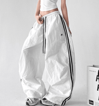 Retro Stripe Panel Wide - Leg Drawstring Pants – CT6618 - COPPING THREADS - CT Select