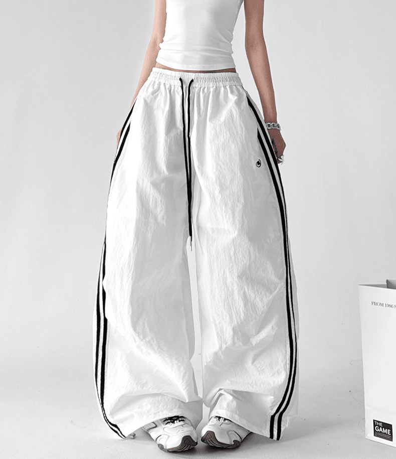 Retro Stripe Panel Wide - Leg Drawstring Pants – CT6618 - COPPING THREADS - CT Select