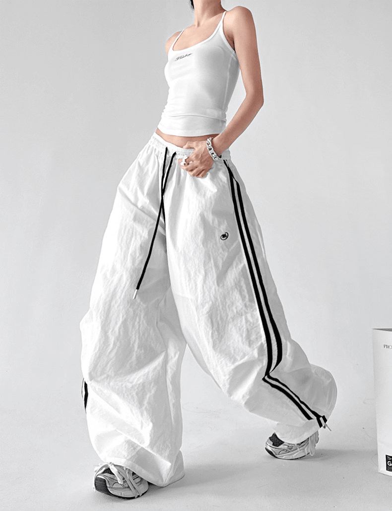 Retro Stripe Panel Wide - Leg Drawstring Pants – CT6618 - COPPING THREADS - CT Select