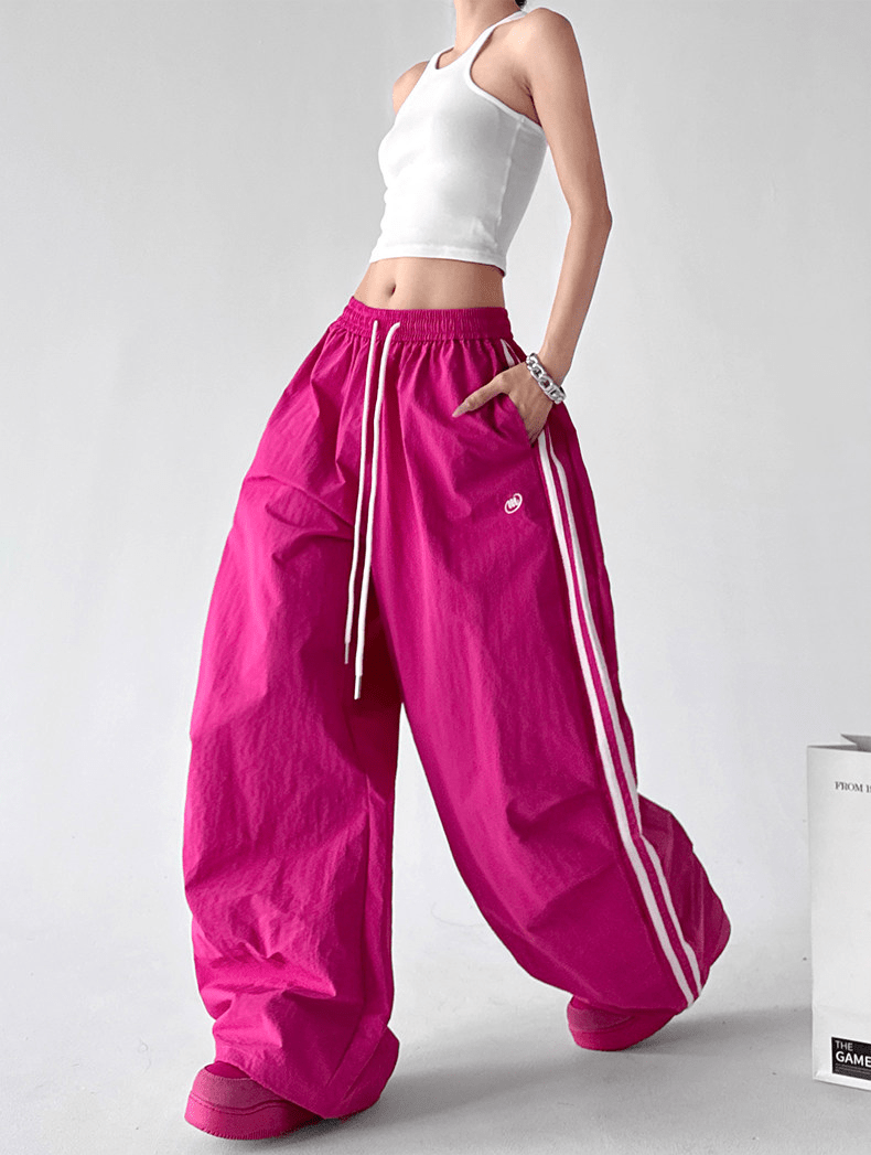 Retro Stripe Panel Wide - Leg Drawstring Pants – CT6618 - COPPING THREADS - CT Select
