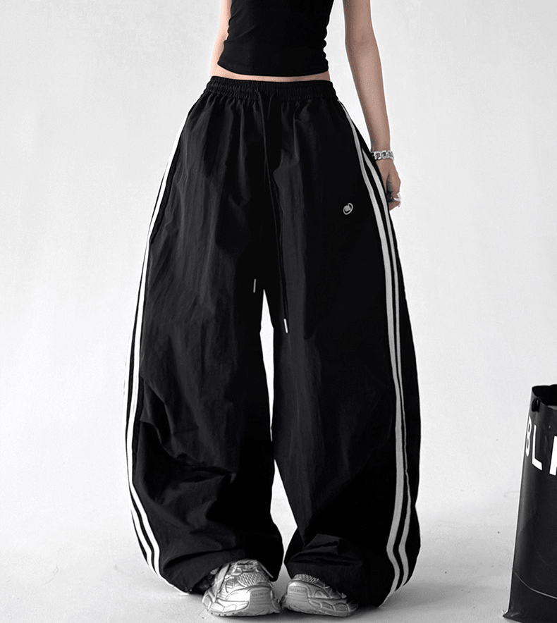 Retro Stripe Panel Wide - Leg Drawstring Pants – CT6618 - COPPING THREADS - CT Select