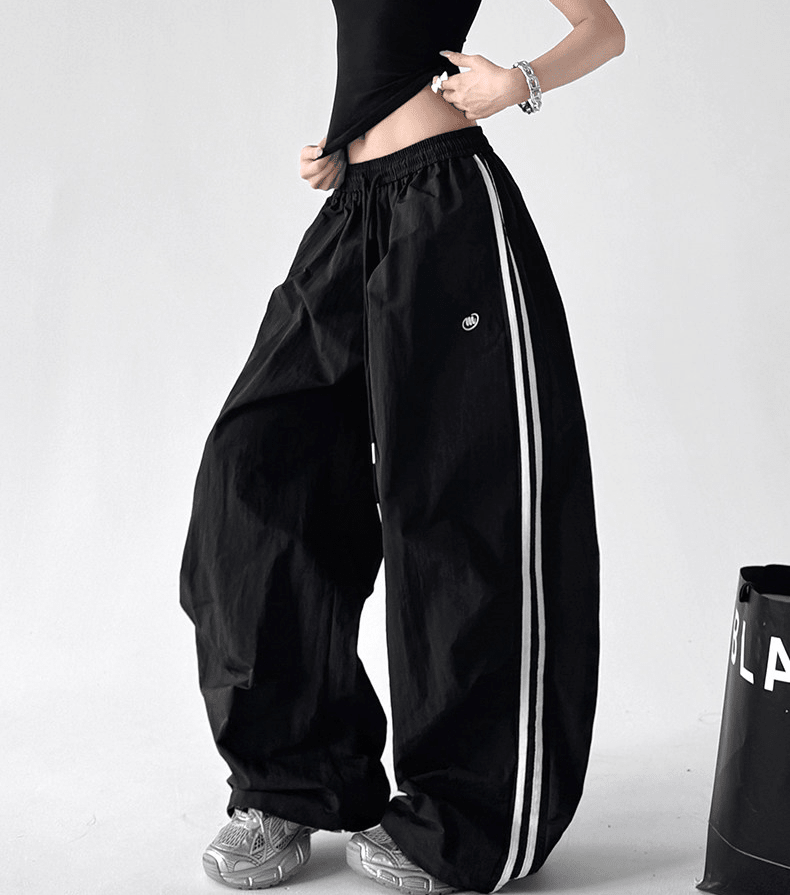 Retro Stripe Panel Wide - Leg Drawstring Pants – CT6618 - COPPING THREADS - CT Select