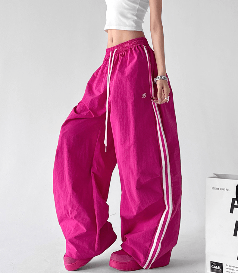 Retro Stripe Panel Wide - Leg Drawstring Pants – CT6618 - COPPING THREADS - CT Select