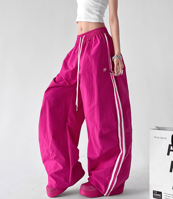 Retro Stripe Panel Wide - Leg Drawstring Pants – CT6618 - COPPING THREADS - CT Select