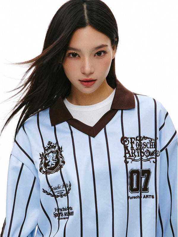 Retro Stripe Polo Sweatshirt - COPPING THREADS - CT Select