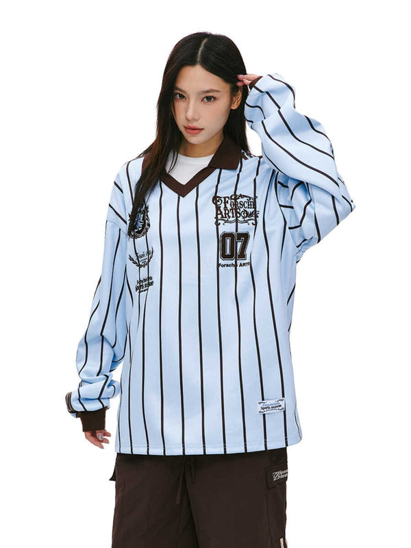 Retro Stripe Polo Sweatshirt - COPPING THREADS - CT Select