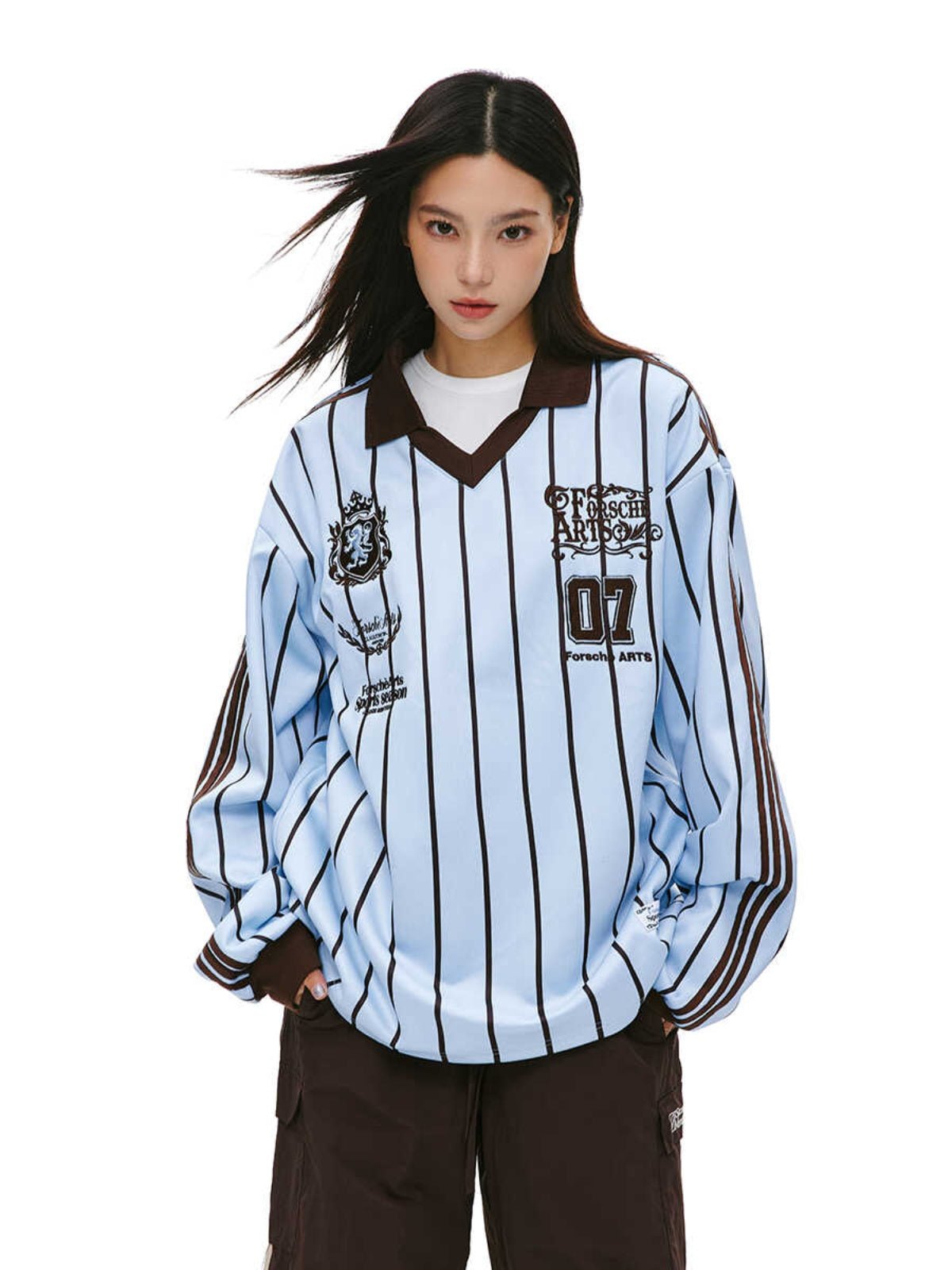 Retro Stripe Polo Sweatshirt - COPPING THREADS - CT Select Hauptbild