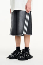 Retro Striped Cargo Jorts - COPPING THREADS - Harsh and Cruel