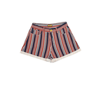 Retro Striped Cuffed Shorts - COPPING THREADS - Yokuku