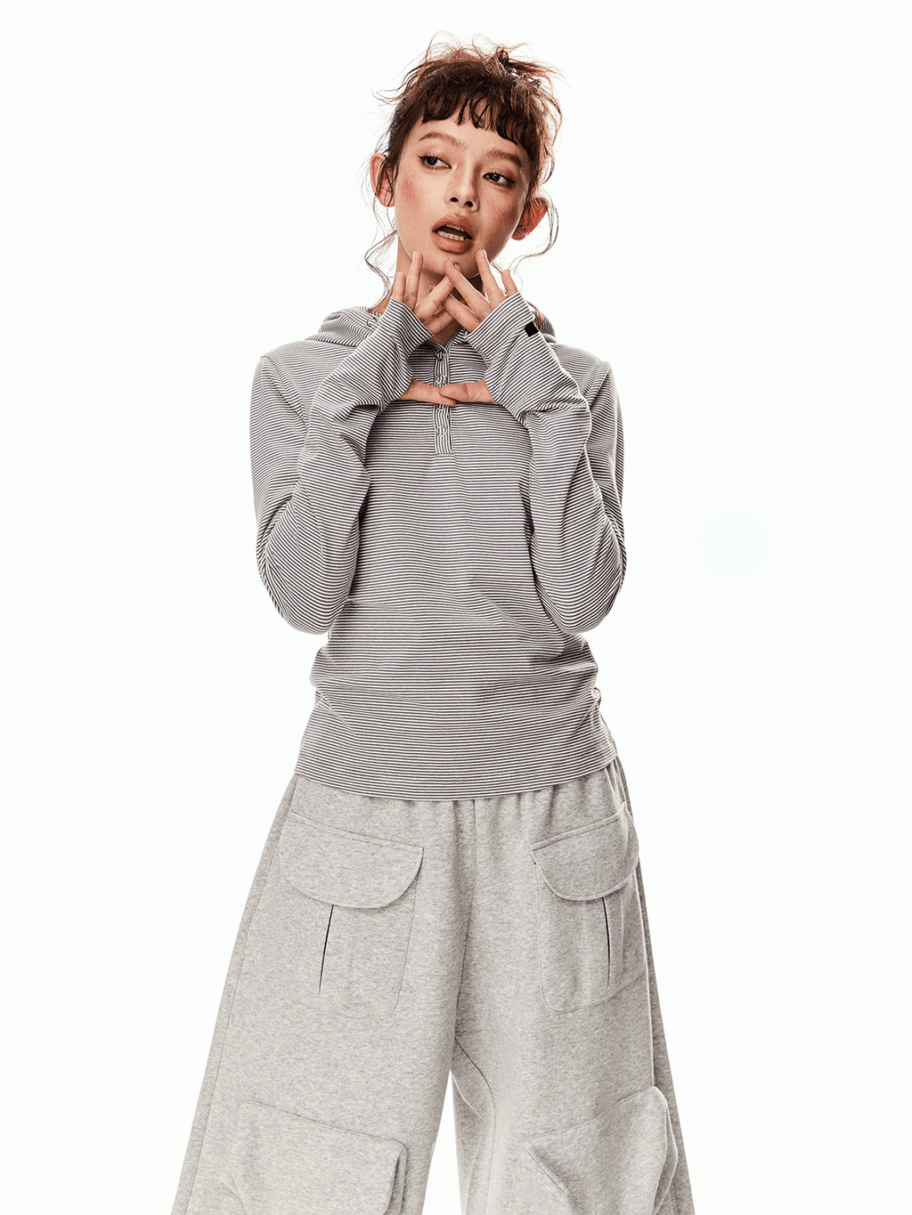 Retro Striped Slim - Fit Hoodie - COPPING THREADS - CT Select