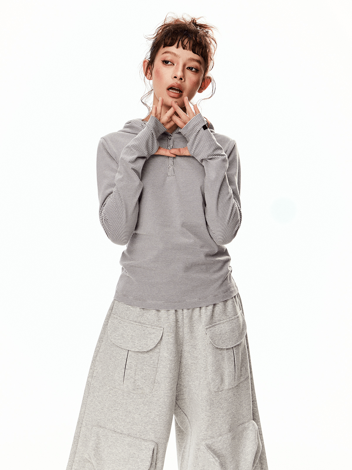 Retro Striped Slim - Fit Hoodie - COPPING THREADS - CT Select