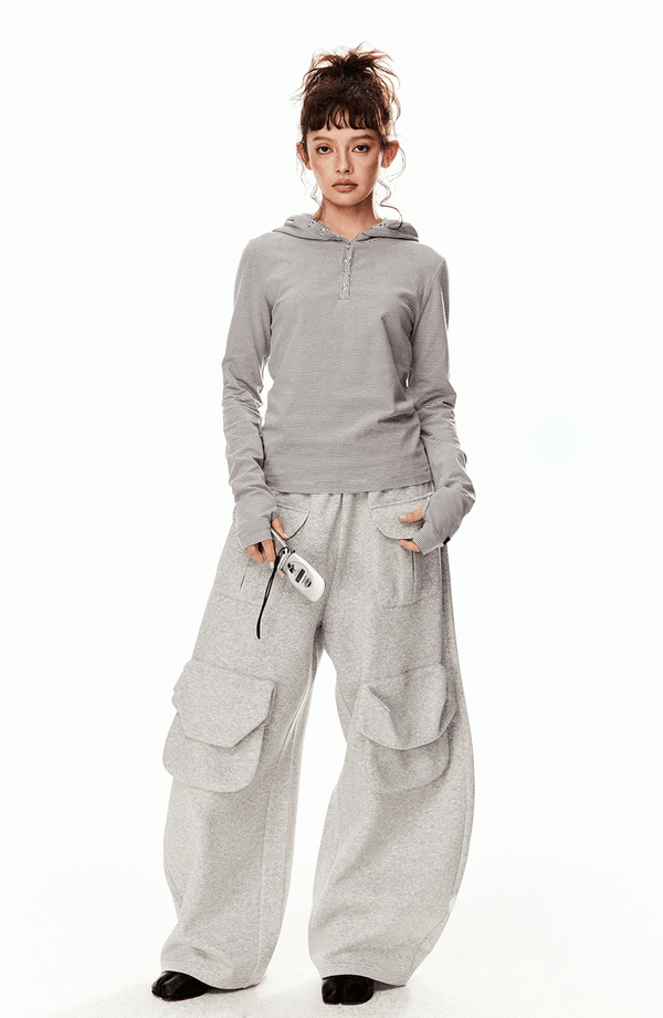 Retro Striped Slim - Fit Hoodie - COPPING THREADS - CT Select