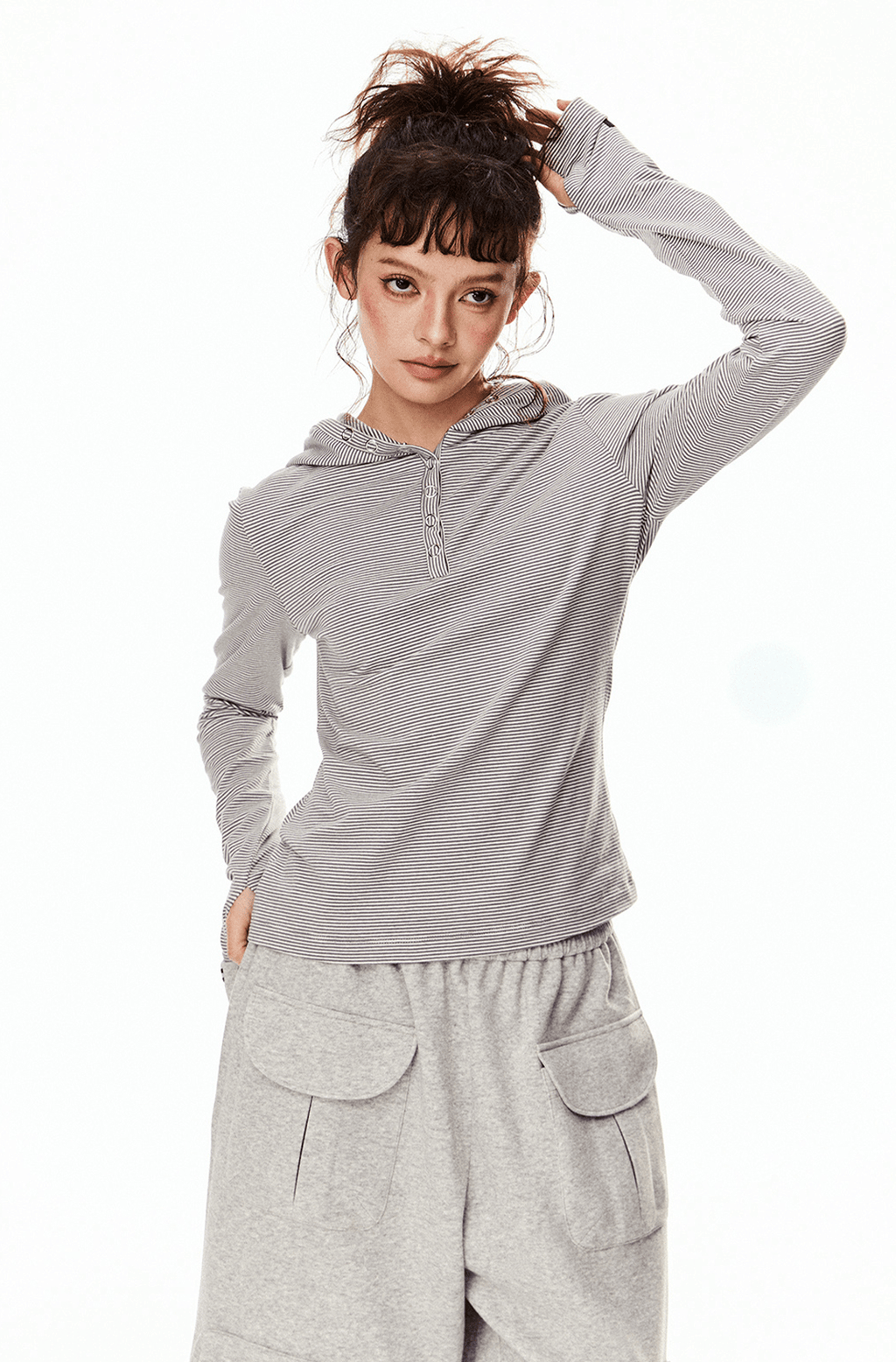 Retro Striped Slim - Fit Hoodie - COPPING THREADS - CT Select