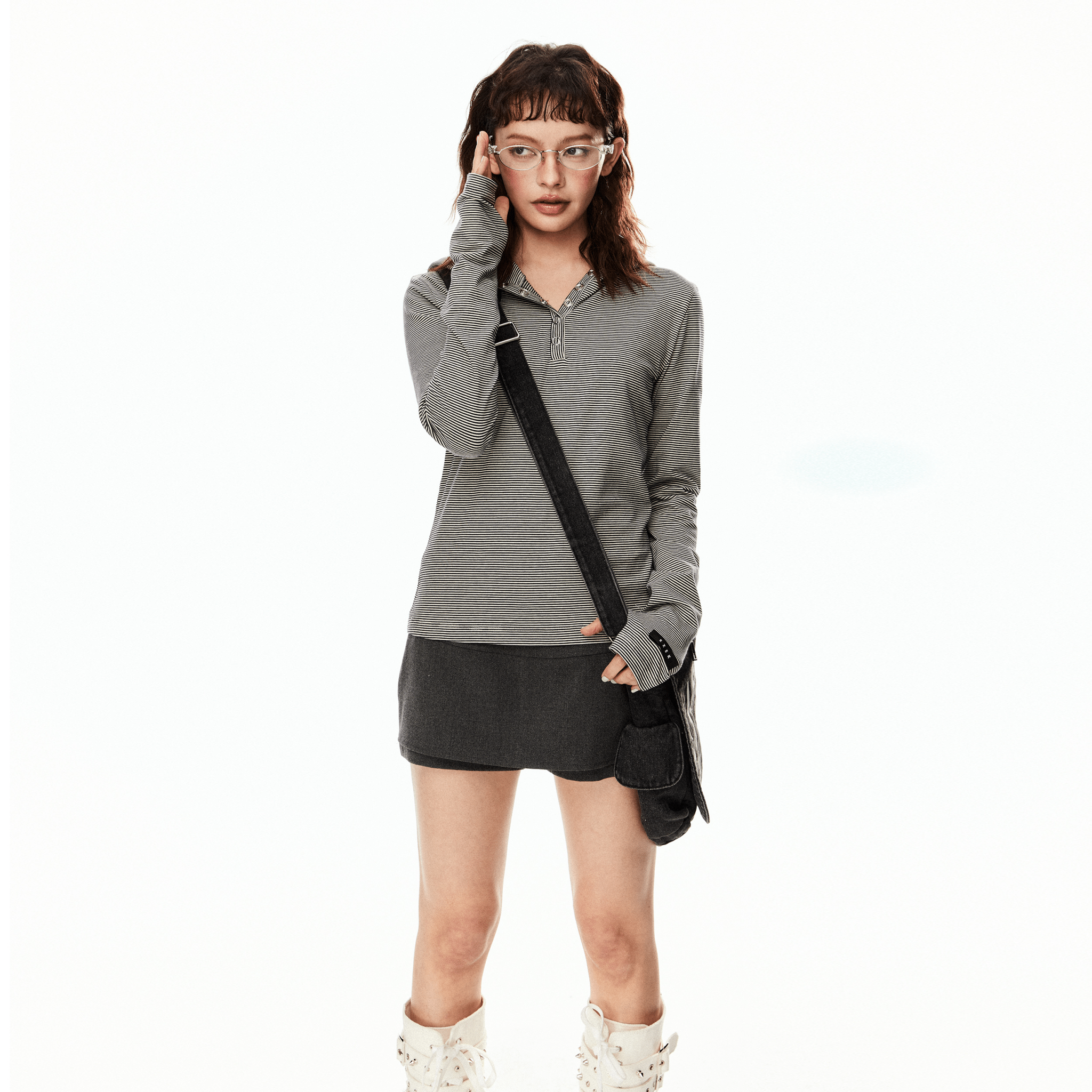 Retro Striped Slim-Fit Hoodie Secondary image