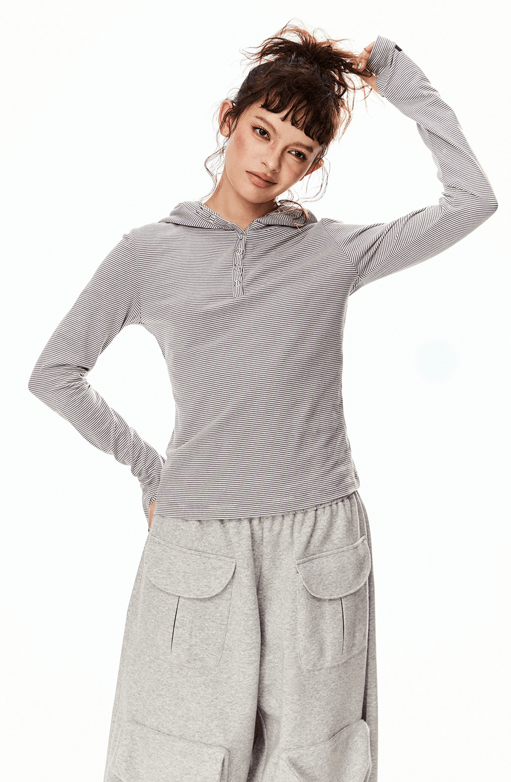 Retro Striped Slim - Fit Hoodie - COPPING THREADS - CT Select