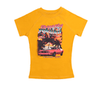 Retro Sunset Car Print Fitted Tee - COPPING THREADS - Yokuku