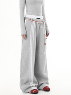 Retro Three - Stripe Drawstring Wide - Leg Sweatpants - COPPING THREADS - CT Select