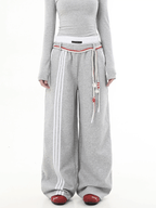 Retro Three - Stripe Drawstring Wide - Leg Sweatpants - COPPING THREADS - CT Select