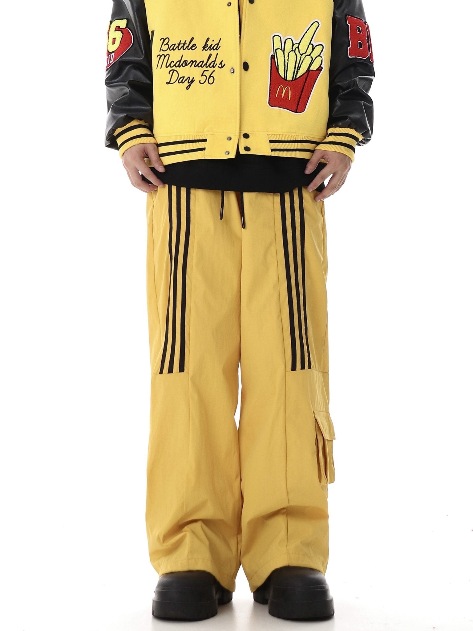 Retro Three - Stripe Wide - Leg Pants - COPPING THREADS - CHICISLAND 메인 이미지